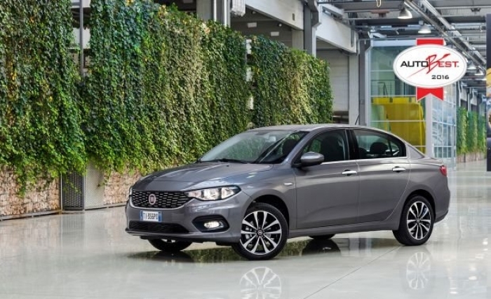 The new Fiat Tipo wins the prestigious "Autobest 2016" award