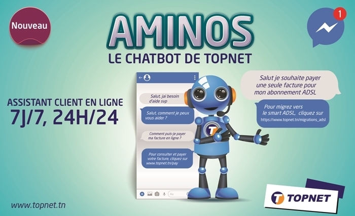 TOPNET lance AMINOS, sa nouvelle plateforme CHATBOT