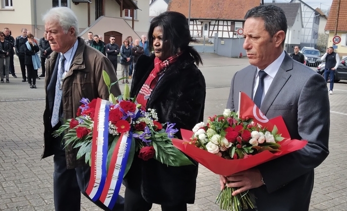 Commémoration en France du souvenir d’Ahmed El Abed, premier soldat à franchir la frontière allemande à la Libération